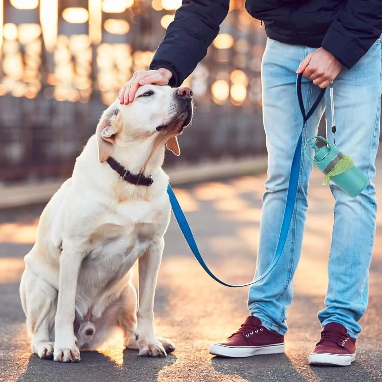 Portable Pet Waste Management Solution: Dog Poop Scooper and Waste Bag Dispenser